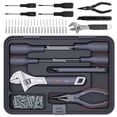 thumbnail image 1 of 8 in 1 Tool Kit for Home, Hand Tool Set with Storage Box, General Basic Repair Tool Set with Screwdriver, Wrench, Wall Anchors, Utility Knife, Pliers, 1 of 6