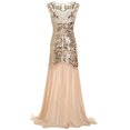 thumbnail image 3 of SMihono Robe Maxi Bohème d'Été pour Femmes Grande Taille Mode Robe Longue Maxi Sans Manches à Col en V à Paillettes pour Soirée, Bal de Promo, Plage, Évasée, 3 of 4