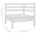 thumbnail image 5 of vidaXL 4 Piece Garden Lounge Set Solid Pinewood White, 5 of 5
