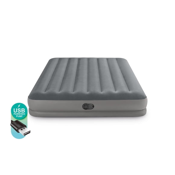 Matelas pneumatique INTEX Dura-Beam® Prestige avec pompe USB, 12 po. Reine