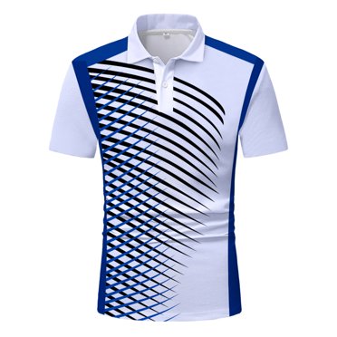 Ketyyh-chn99 Golf Polos for Men Casual Men's Shirts 2024 Short Sleeve Blouse Casual Loose Plus Size Shirt Top White,M