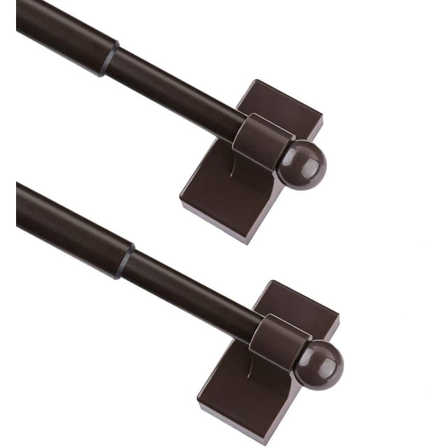 Adjustable Magnetic Curtain Rods for Mental Appliance Doors Windows to Champagne Window Rods Easy Installation Toilet Towel Bar MultiUseful (in Champagne )