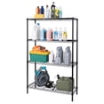thumbnail image 3 of Hyper Tough 4 Tier Metal Storage Rack, Wire Shelving, 350lbs Loading Capacity for Each Shelf, Black Color, 3 of 8