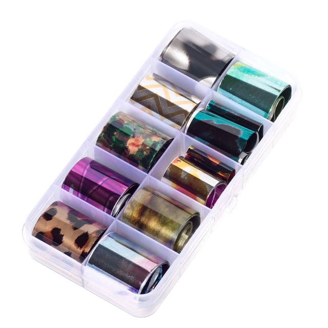 1 Box Starry Sky Nail Foil Sticker Holographic Nail Paper Candy Color Nail Shimmer Transfer Sticker Manicure Decorations Holographic Nail Paper Decals