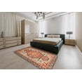 thumbnail image 4 of Ahgly Company Indoor Rectangle Abstract Fire Brick Red Oriental Area Rugs, 8' x 10', 4 of 6