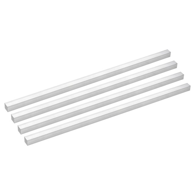Unique Bargains Square Aluminum Flat Bar, 4 Pack 1/2' Thickness 1/2' Width 13' Length