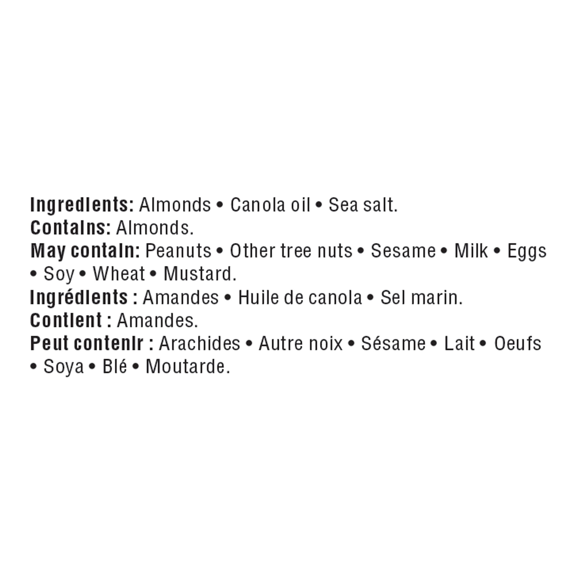 Amandes grillées et salées Great Value 200 g