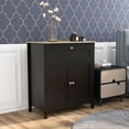 thumbnail image 2 of HOMCOM Storage Cabinet Sideboard Buffet Cabinet with Double Doors Black, 2 of 10