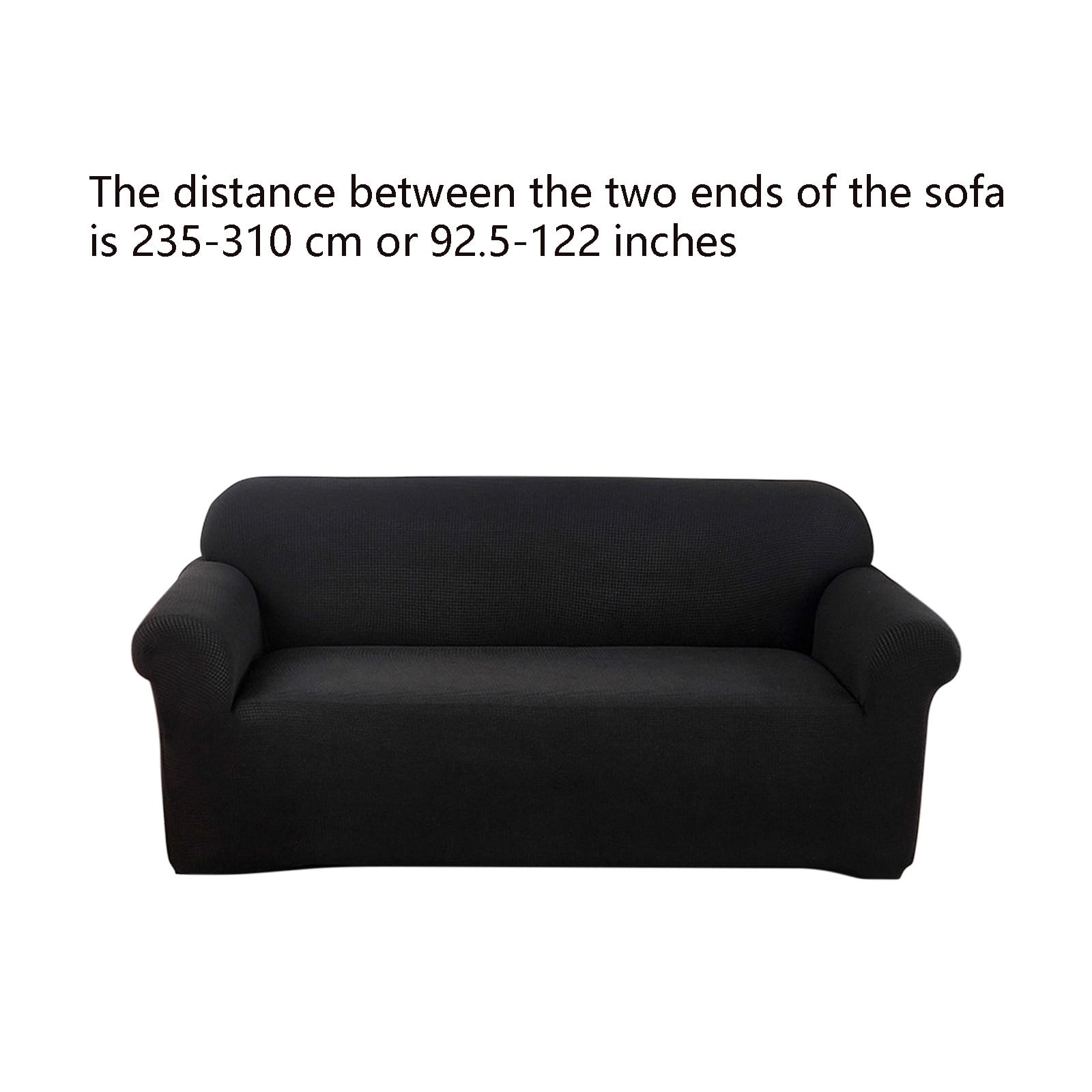 Sofa Cover for 3-Seater Couch with Elastic Hem Fit 85% Polyester 15% Spandex Stretch Fabric Dust and Stain Protection