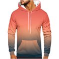 thumbnail image 1 of Rbaofujie Chandails pour Hommes Hommes Décontracté Mode Col Rond Poches Imprimé Dégradé Chandail à Enfiler Manches Longues Hauts Chandail à Capuche Chandails à Capuche Tendance, 1 of 5