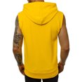 thumbnail image 2 of Innerwin Débardeurs à Capuche Sans Manches pour Hommes Été Fermeture Éclair Coupe Régulière Jaune P, 2 of 3
