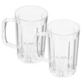 thumbnail image 1 of Masteelf Tasses à Bière Verres de Congélateur à Bière Gobelet Transparent avec Poignées Réutilisable pour Eau 2 Pcs 500ML, 1 of 10