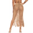 thumbnail image 4 of Skirts for Women Trendy Ruched Asymmetrical Drawstring Slim Fit Midi Skirt Stretchy Split Club Skirts, 4 of 4