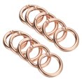 thumbnail image 1 of Unique Bargains 36x25x5.5mm Round Zinc Alloy Spring Gate O Ring Snap Clip Buckle, Rose Gold 10 Pack, 1 of 5