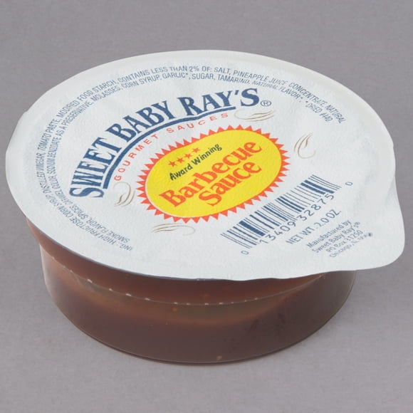 Sweet Baby Ray's 2 oz. BBQ Sauce Dipping Cup - 72/Case