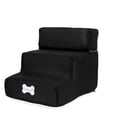 thumbnail image 2 of Riforla 3 Step Dog Step Stairs Pet Ladder Cover Removable Comfortable Non Dog Ramp Staircases Suitable for Small Dogs Pet Supplies Black One Size, 2 of 7