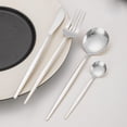 thumbnail image 4 of Stainless Steel Cutlery Set, 24-Piece Kit Fork Spoon Collection, Ergonomic Handle Design, Complete Dining Service for Everyday Meals and Hosting, Durable Easy-Clean Utensils, 4 of 6