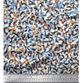thumbnail image 3 of Soimoi Tissu Satin Modal Tissu à Imprimé Camouflage Multicolore au Mètre 42 Pouces de Large, 3 of 3