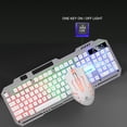 thumbnail image 4 of T25 Game Luminous 104 Key Mouse And Keyboard Set Wired Metal Panel Mechanical Hand FeelingMouse And Keyboard Set With Mobile Phone Bracket, 4 of 6