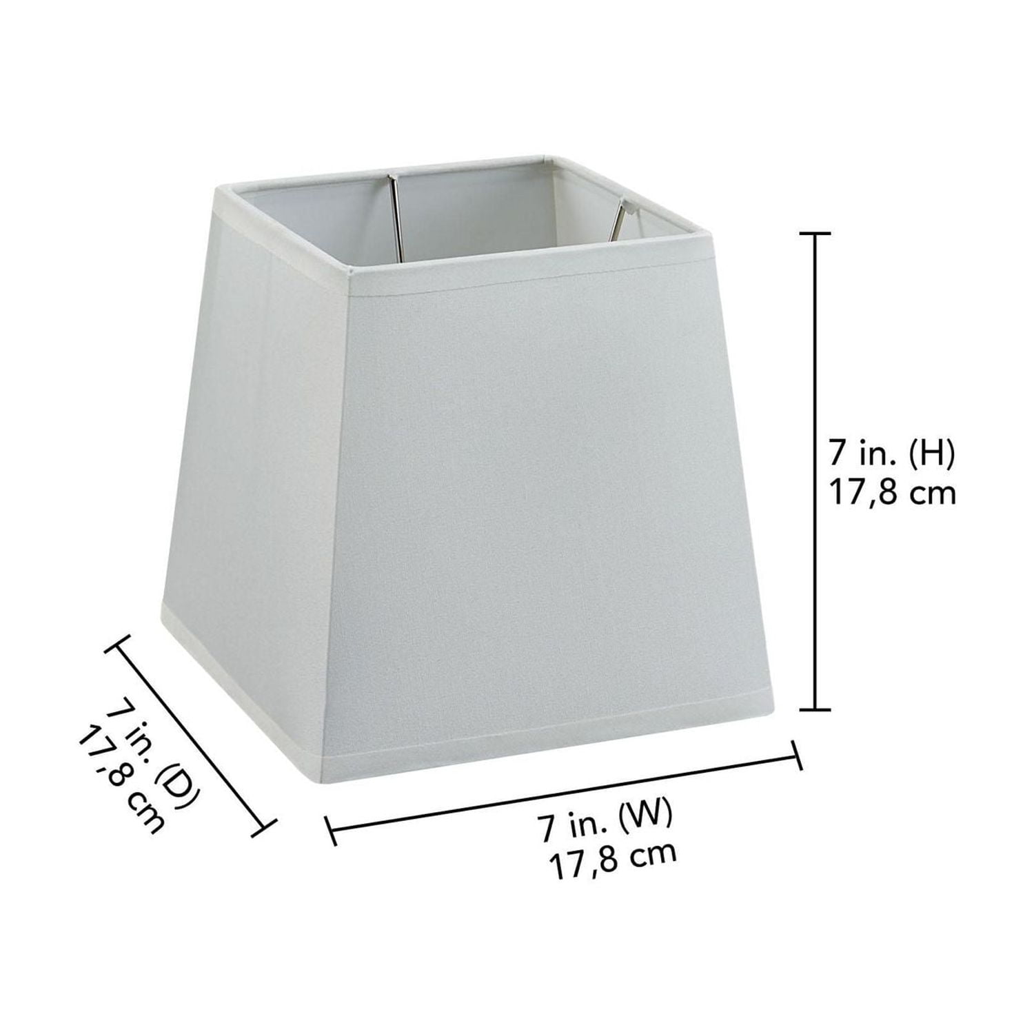 Abat-jour carré Mainstays de (5,5 x 5,5) x (7 x 7) x 7 po
