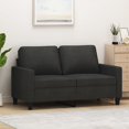 thumbnail image 1 of vidaXL Sofa 2 Places Noir 120 cm Tissu, 1 of 5
