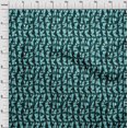 thumbnail image 4 of oneOone Silk Tabby Turquoise Green Fabric Abstract Craft Projects Decor Fabric Printed By The Yard 42 Inch Wide, 4 of 4