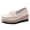 White, variant on Mevxay Women's Fashion Casual Soft-Soled Solid Color Versatile Moccasins Shallow Mouth Breathable Flat Shoes Beige Size 6
