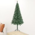 thumbnail image 1 of vidaXL Corner Artificial Christmas Tree Green 210 cm PVC, 1 of 5