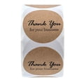 thumbnail image 2 of thinsony 500 Kraft Thank You For Your Business Stickers Labels Adhesive Stickers Roll, 2 of 5