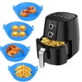 thumbnail image 4 of Air Fryer Silicone Baking Pan, Foldable Non-Stick Fryer Liner, Dishwasher Safe Reusable Tray for Healthy Cooking, 4 of 7