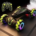 thumbnail image 2 of SIYTUAU Green 2 4G Rc Stunt Car With Light Spray Transforming Vehicle Plastic Rechargeable Remote Control Off Road Car For Boys Kids Gift Green Green, 2 of 9