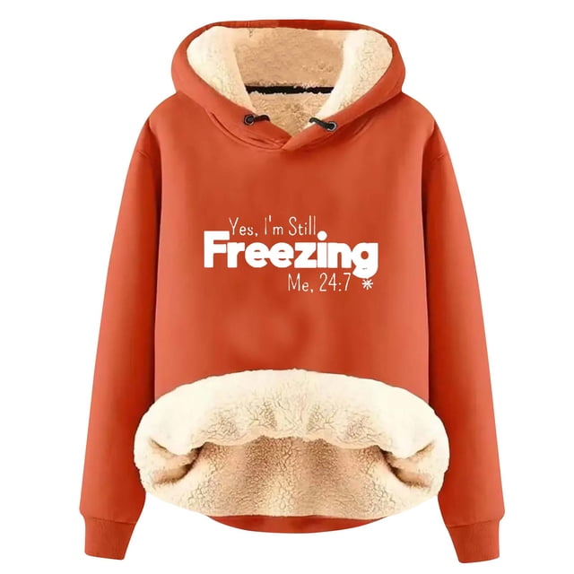 Birdeem Sweat à Capuche d'Hiver Chaud en Peluche pour Femmes Manches Longues