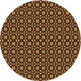 thumbnail image 1 of Ahgly Tapis Rond Lavable en Machine Intérieur Transitionnel Rouge Nuit, 7 Pieds Rond, 1 of 7