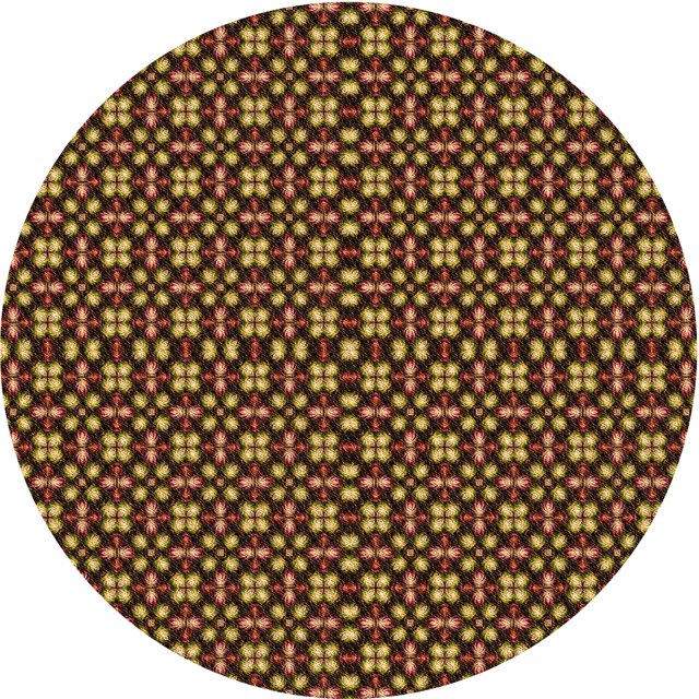 Ahgly Tapis Rond Lavable en Machine Intérieur Transitionnel Rouge Nuit, 7 Pieds Rond