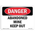thumbnail image 1 of SignMission OS-DS-D-35-L-1886 Panneau de Danger OSHA - Mine Abandonnée à Empêcher, 1 of 1