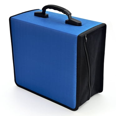 alavisxf xx Étui à CD Capacité 432, Sac Pochette Organisateur Classeur pour Disques DVD en Nylon Bleu Robuste (Capacité 432, Bleu)