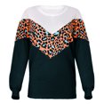 thumbnail image 3 of RKSTN Chandails pour Femmes Mode Imprimé Léopard Confortable Manches Longues Hauts de Chandail Chandails d'Automne, 3 of 8