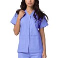 thumbnail image 2 of Adar Universal Women's Scrub Set ? Snap Front Scrub Top and Multi Pocket Scrub Pants, 2 of 7