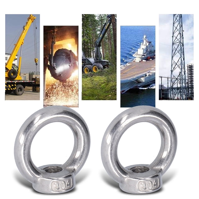 Loewten Lifting Eye Nut, High Strength Threaded Marine Nuts For Mining Equipment For Forestry Machinery For Engineering Cranes
