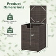 thumbnail image 3 of Costway Propane Tank Cover Table,16 Inch Square PE Rattan Gas Tank Storage Box with Flip Lid Mix Brown, 3 of 10