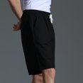 thumbnail image 4 of Birdeem Mens Solid Fashion Casual Cotton Drawstring Elastic Waist Half Shorts Pants, 4 of 12
