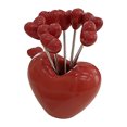 thumbnail image 1 of Fruit Fork Set, Delicate Appearance Food Pick Forks Sturdy and Not Easy to Rust Stainless Steel Fruit Fork with Holder for Fruit Cake and Ice Cream Desserts, 1 of 8