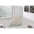 thumbnail image 2 of Meridian Furniture Harper Contemporary Velvet Ottoman/Stool in Cream, 2 of 6