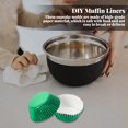thumbnail image 2 of 100 Pieces Cupcake Paper Liners Mini Cake Mold Non-Stick Muffin Baking Molds DIY Pastry Chocolate Home Kitchen Bakeware, Green, 2 of 8