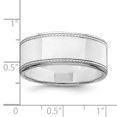thumbnail image 2 of 925 Sterling Silver 9.5mm Designed Edge Size 6 Band Ring, 2 of 2