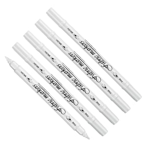 5Pcs Stylo de marqueur blanc huileux permanent étanche à l'art pour la peinture dessin