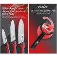 thumbnail image 4 of Ceramic Knives Set with Holder,3" 4" 5" 6" Chef Knife Paring Slicing Kitchen Knife Set with Sheaths and Peeler,Healthy Stain Resistant Non-Rust,with Soft-Grip Handle, 4 of 7