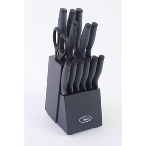 Oster Slice Craft 14 Piece Cutlery Set W/Black Block - Black