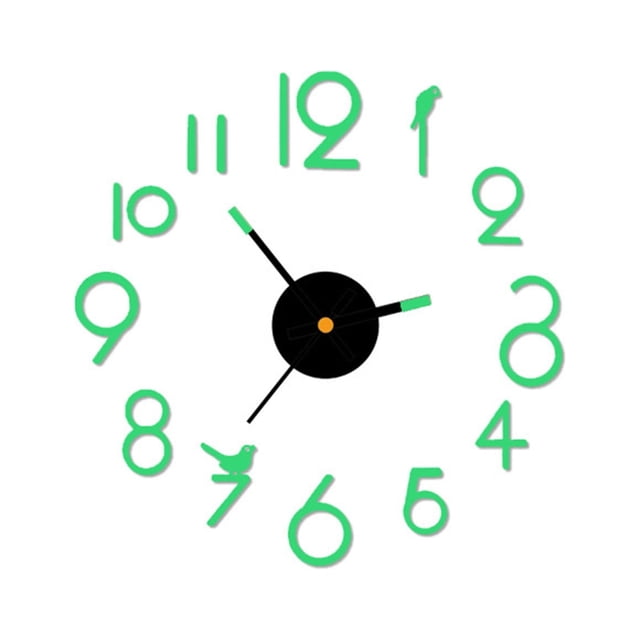 TIMIFIS Wall Clock Wall Sticker Diy Luminous Stereo Digital Wall Clock Wall Sticker Clock Living Room Decoration Clock Digital Clock
