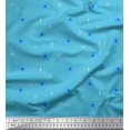 thumbnail image 1 of Soimoi Blue polyester Crepe Fabric Triangle & Star Print Fabric by the Yard 42 Inch Wide, 1 of 5